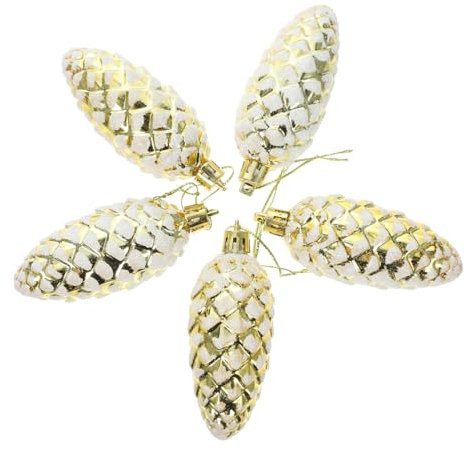 Cabilock Girlande Weihnachten 5 Stücke Eichel Zarte Kunststoff Tannenzapfen Ornamente Dekorative Weihnachtsbaum Hängen