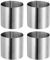 sourcing map 4PCS Round Cake Ring 2 x 2 Inch Seamless Stainless Steel Pastry Mousse Dessert Ring Mirror Coating for Baking Cooking Making Tool