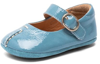 Bisgaard Unisex Children's Annabelle Trainers, Blue Patent, 2.5 UK Child