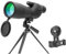 25-75x60 Spektiv Zoom Teleskop BAK4 Prisma wasserdichte Leistungsstarke Monokulare for Vogelbeobachtung Ziel Schießen Outdoor Camping(with Tripod and Clip)