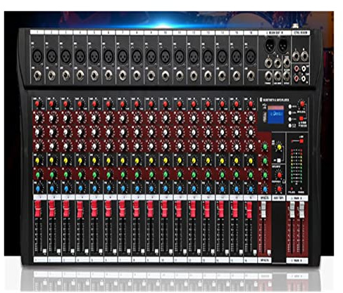 DJ-Audiomixer 16 Kanäle Professioneller Studio Mixer USB DJ Sound Mischpult Phantom Powers Monitor Verstärker