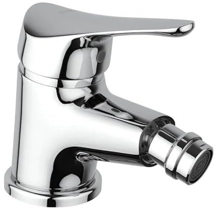Yellowshop - Miscelatore bagno completo rubinetteria lEIRA lavabo bidet vasca e doccia incsso esterno in ottone cromato flessibile inox piletta Made in Italy (Bidet)