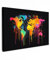 MuchoWow© Wandbilder Groß 120x80 cm XXL Wohnzimmer Wanddeko Schlafzimmer Zimmerdeko Wandgemälde Zimmer Deko auf Wand Dekoration Wall Art Weltkarte - Farbe - Bunt - Graffiti - Welt