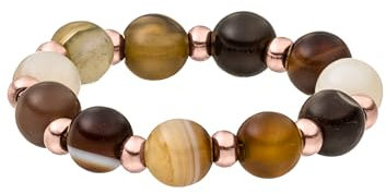 Purelei® Natural Mokupuni Ring – Eleganter Perlenring aus Naturstein & Edelstahl, 18K Vergoldet, in verschiedenen Größen (Rosegold, M-L)