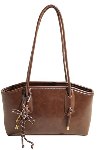 HICARRY Handtasche Damen Kunstleder Vintage Schultertasche Klein Tote Bag Elegant Henkeltaschen Shopper Bag Handbags for Women Tragetasche für Arbeit Reisen