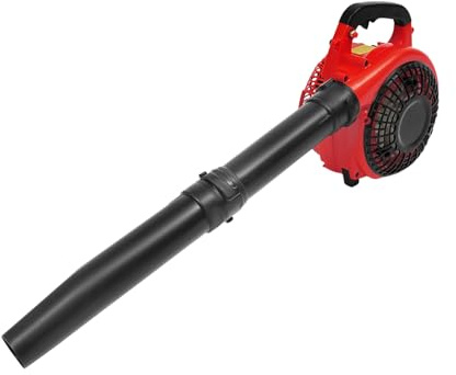 ROMYIX Laubbläser Benzin 25.4cc 2-Takt Laubbläser Handheld Benzinbläser,4,59ft³/h Luftstrom, 0.75kW Starkleistung Laubbläser für Laub/Schnee/Reste, 0.9L Kraftstofftank,360° Kühlnetz