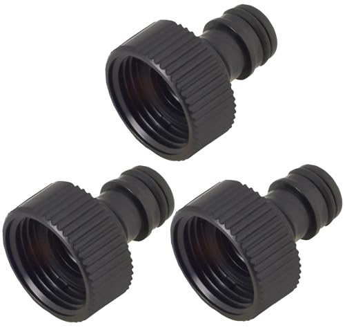TupWeeyYZ 3 Innengewinde Hahnanschluss,Stücke 3/4 Zoll Gartenschlauch Schnellkupplung, für Garten Schlauch Teile Stecker, Bewässerungssystem,Wasserhahnadapter(3/4 Zoll ABS)
