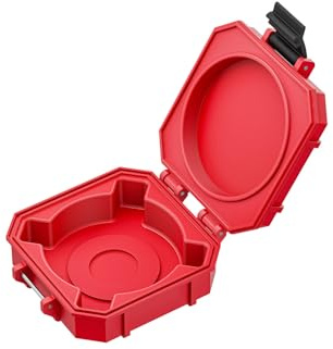 3'' Angle Grinder Cutting Blade Storage Box, Red Portable Wheel Organizer Case for Cutting