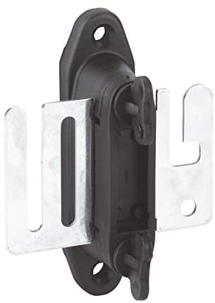 AKO 4X Profi Torgriffisolator für Weidezaunband m. Edelstahlplatte, schwarz - Ideale Torisolatoren für Weidezaunband - Gummieinsatz und Flügelschrauben