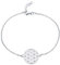 JO WISDOM Damen Armband Blumelebens Silber 925 Blume des Lebens Fußkettchen mit weißgoldener Farbe,18cm+20cm
