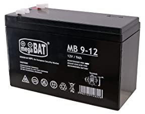 MPL MegaBAT MB 9-12 UPS Battery Lead-Acid Accumulator VRLA AGM Maintenance-Free 12V 9Ah Noir