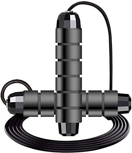 Tradista Springseil, Speed Rope Springseil Erwachsene mit Gut Qualitativen Kugellagern, Länge Einstellbar - Grey