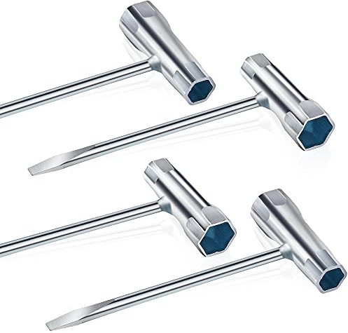 Worldity 2 Pack Chainsaw Scrench Replacement Combination Screwdriver and Wrench, Sturdy Steel Chain T-Spanner Tool for Stihl Chainsaw, Mechanical Disassembly (13mm x 19mm)