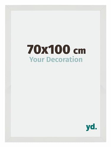 yd. Your Decoration - Cadre 70x100 cm - Blanc Mat - Cadres Photo en MDF Avec Verre acrylique - Anti-Reflet - Cadre 70x100 - Mura