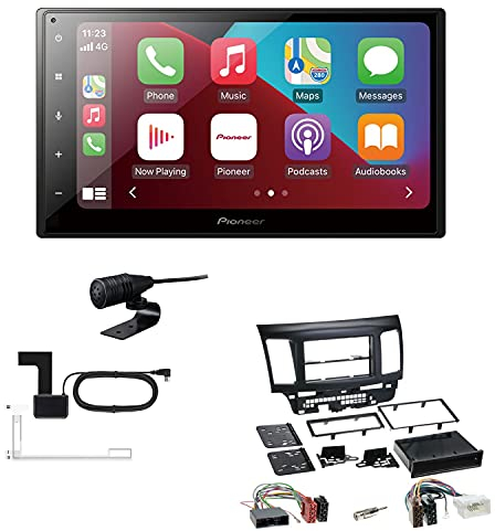 Pioneer SPH-DA160DAB 2-DIN Autoradio CarPlay Android Auto Bluetooth DAB USB passend für Mitsubishi Lancer VIII und Sportsback ab 2007 schwarz mit OEM Radio