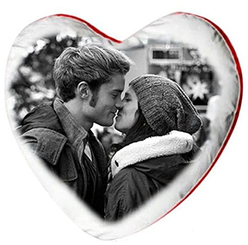 Cuscino cuore personalizzato con foto e frase idea regalo casa nuova matrimonio promessa anniversario Decorazioni casa Divano Letto
