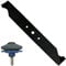 Spares2go 48cm 19 Inch Hi Lift Blade for Hayter Harrier 480 490 Ranger Motif Lawnmower + Drill Sharpener Attachment