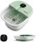 CASART Foot Spa Bath Massager, Foldable Heating Foot Soaker with Bubbles & Timing Function, 8 Rotating Massage Rollers and Remote Control, Portable Electric Pedicure Feet Tub (Light Green)
