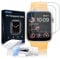 Mowei 3 Pack Protector de Pantalla para Apple Watch SE/6/5/4 (44mm), Cristal Templado Impermeable con Dureza 9H - Kit Fácil Instalación