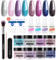 Dipping Powder Nails Set, 29Pcs Dip Pulver Nagel Starter Kit 8 Farben French Nagelpuder Set mit Aktivator Base Top Coat für Anfänger Dip Maniküre-Sets