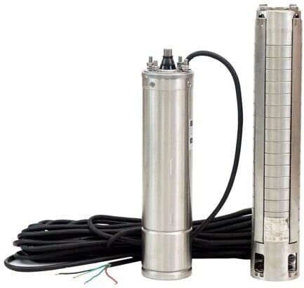 Hochwertige 4 Edelstahl Tiefbrunnenpumpe 2,2kW - 400V - 7,4bar - 14400L/h