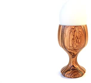 medina mood Eierbecher auf Fuß Eierhalter Mini Holz Becher Olivenholz Handarbeit Holzbecher Unikat Handgemacht Geschenk