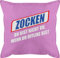Kissen 50x50 - Statement mit Sprüchen - Zocken Du bist nicht du wenn du offline bist weiß - 50 x 50 cm - Pink - kissenhülle sprüche spruch sofakissen schmusekissen männerkissen couch füllung