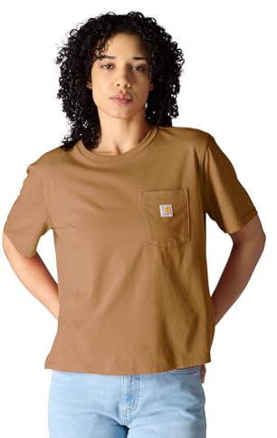 Carhartt Damen T-Shirt Lightweight Crewneck, Farbe:carhartt Brown, Größe:XL