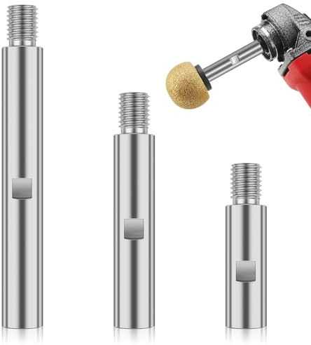 Rierousy Winkelschleifer Verlängerung Schaft M14, Poliermaschine Verlängerung 75mm/100mm/140mm für Poliermaschine, Auto Polierer, Polieren Pads (3 x Winkelschleifer Verlängerungsweller)