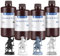 ANYCUBIC 3D Drucker Resin, UV 405nm Standard Rapid Photopolymer Resin, mit Hoher Genauigkeit und Schneller Aushärtung für den LCD DLP 3D Printer (Schwarz+Weiß+Grau+Klar, 1kg, 4pcs)
