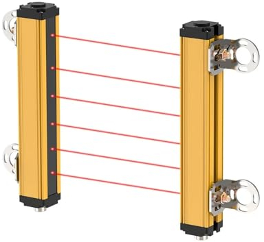 SAEVVCJWW Lichtschranke, fotoelektrischer Sensor, sicherer Bereich, Schutzgitter, 20/40 mm Auflösung, 24 V DC NPN/PNP-Relaisausgang (Color : 20MM Pitch 30 Beam)