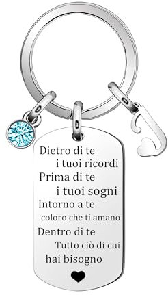 Inhalation Porte-clés Cadeau,Argent 26 Lettre A-Z Anglais Initial Pendentif Porte-clés Pour Femmes Hommes Unisexe Fille Fils Sœurs Amis Amoureux Anniversaire Noël Graduation, J, L