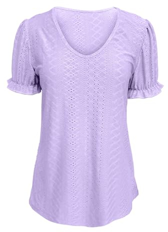 Generic 2024 Angebote Meine Bestellung Damen T-Shirt Lila Flieder Lavendel Tunika Lang Damen Sommer Rucksack Damen Klein Sportlich True Classic Tees Erfahrung Shirt Viskose Damen