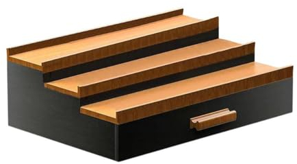 KWJNH Köln-Organizer für Herren, Köln-Display, Holz, 3-stöckig, Köln-Regal mit Schublade und versteckter Aufbewahrung für Männer, Köln-Organizer für Schreibtisch, Nachttische