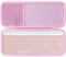 Lebakort Duro Caja Estuche Funda para Logitech MK470 Combo Teclado y Ratón Inalámbrico (Rosa)