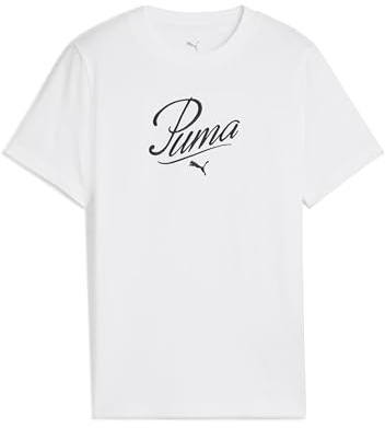 PUMA Mädchen ESS SCRIPT Tee G T-Shirts, PUMA White,