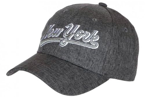 Hip Hop Honour NY Cap Grau meliert Vintage Baumwolle Bronxa Baseball – Größe: Einheitsgröße – Farbe: Grau – Herren, grau, Einheitsgröße