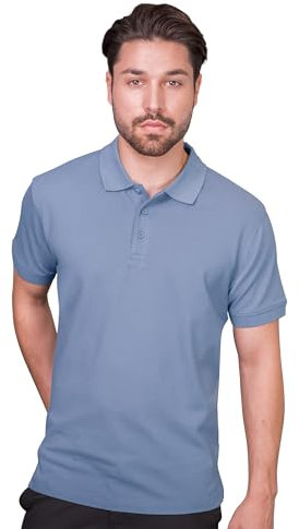 HRM Herren 301 Polohemd, Sky Blue, XL