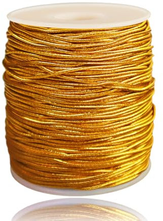 Ewparts Lot de 3 Rouleaux de Fil élastique de 1 mm (Golden 100m)