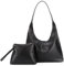 TIAASTAP Einfarbig Handtasche Damen Groß Tote Bag Hobo Bag Handbags Shoulder Bag Vintage Y2K Schultertasche Uni Tasche Tragetasche Gross Umhängetasche Beuteltasche mit kleiner Geldbörse