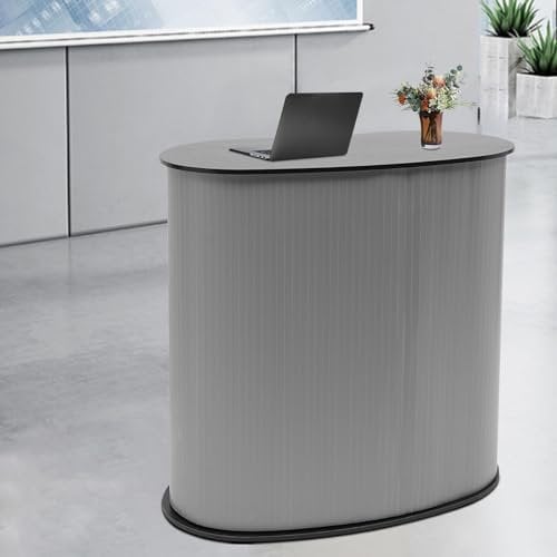 ieLsngai Klappbare Empfangstheke, Messetheke Faltbar, Verkaufstheke Klappbares Rednerpult, Empfangstheke Tragbar Counter Table Stand Prsentationsstnder für Sonderveranstaltungen 40x90x90cm