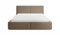 FEDVE Bett 180x200 Braun - Toreira Slim - Polsterbett 180x200 mit Bettkasten - Doppelbett 180x200 mit Bettkasten - Bett mit Stauraum - Schlafzimmer Bett mit Bettkasten 180x200