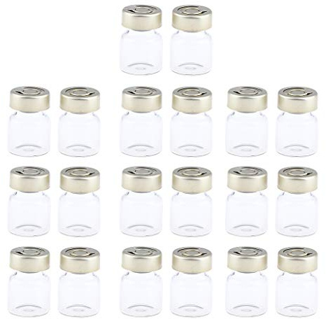 Lot de 20 fioles stériles vides en verre scellées pour sérum liquide 3 ml