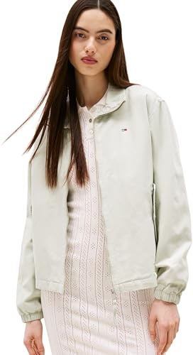 Tommy Jeans Damen Tjw Reg Zip Cotton Jacket Ext Dw0dw20526 Andere, Green (Misty Sage), S EU