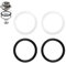 2 Set 110 mm O Ring Seal Washer, Sink Plug Rubber Seal, O Rings Assorted Seal Gasket, Black Rubber and White Sponge Seal Strainer for Tap Washer Basin Kitchen Sink Bathroom Strainers