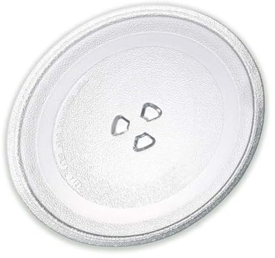 DL SERVICE Plateau Micro Onde Tournant Universel, 245 mm, en Verre, compatible avec différents modèles, plateau tournant avec 3 attaches, convient aux vrais modèles et marques