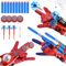 3 Set Spiderm Launcher Handschuh,Spiderm Handschuhe,Super Spiderm Launcher,Kids Spiderm Hero Handschuhe mit Saugnapf-Darts und Frisbee,Spiderm netzwerfer,Spiderm Hero Handschuhe,Geschenk für Kinder(B)