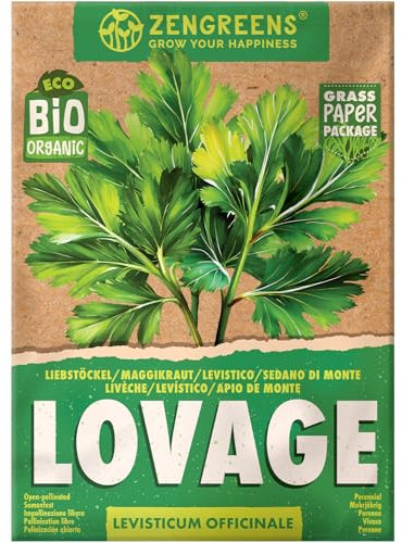 ZenGreens® - Semillas de levístico ecológicas - Semillas de hierbas para cultivar fácilmente en el jardín, balcón o cocina - ideal para principiantes
