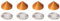 Lautsprecher-Spikes & Selbstklebende Pads – 4er Set, Aluminium eloxiert Orange, 20 mm Ø, Vibrationsdämpfer für HiFi-Lautsprecher, Boxenfüße & Entkopplung für Heimkino