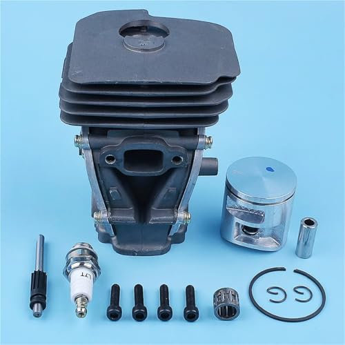 LALAL Kit de pernos de cojinete de anillo de pistón de cilindro de 41 mm for eje de bomba de aceite de motosierra Husqvarna 140 135, piezas de repuesto for bujías